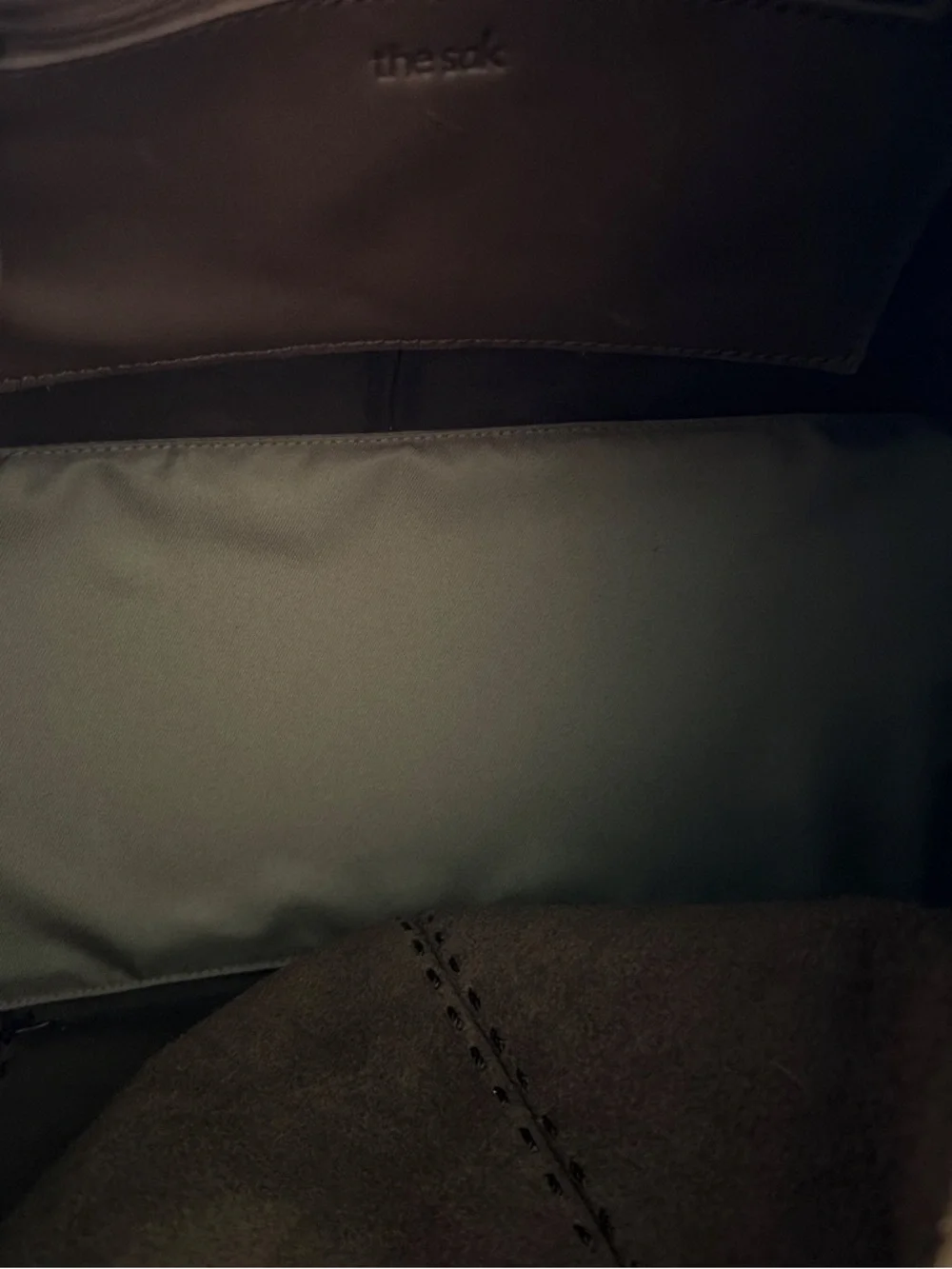 The Sak Los Feliz Large Brown Leather Tote Bag with Tassel Embossed - Picture 5 of 7